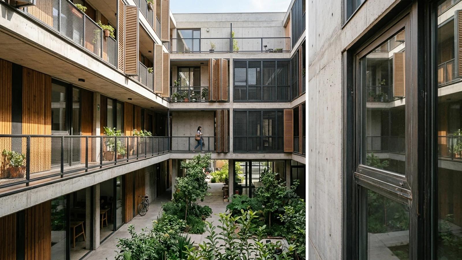 La Carpintería de Alto Desgaste: Redefiniendo la Percepción de la Vivienda Colectiva de Patios Profundos