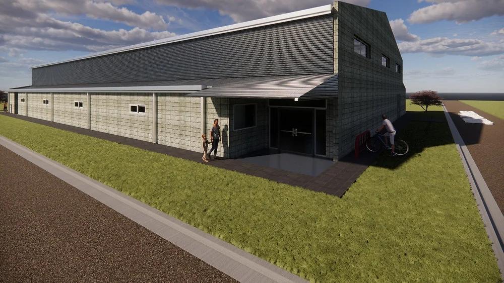 Comienza la construcción del Polideportivo Municipal en Laguna Alsina, Guaminí