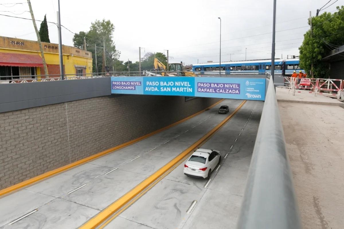 Habilitan paso bajo nivel en Rafael Calzada que cruza las vías del Ferrocarril Roca