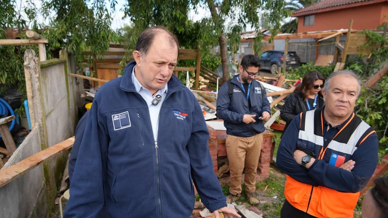 Minvu compromete recuperación de 92 viviendas dañadas por tornado en Requínoa